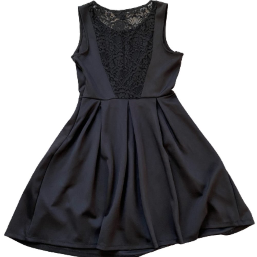 Forever 21 Black Tattoo Lace Back Dress - S